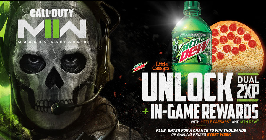 How to easily redeem Modern Warfare 2 double XP codes from MTN Dew and  Little Caesars