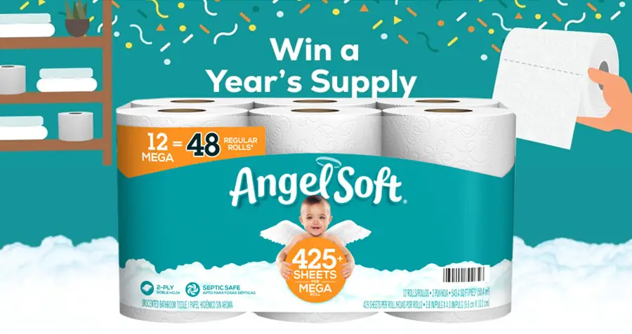 Win A Year's Supply of Angel Soft Toilet Paper