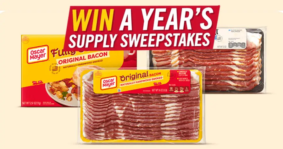 Win a Year's Supply of Bacon from Oscar Mayer BacOff Sweepstakes