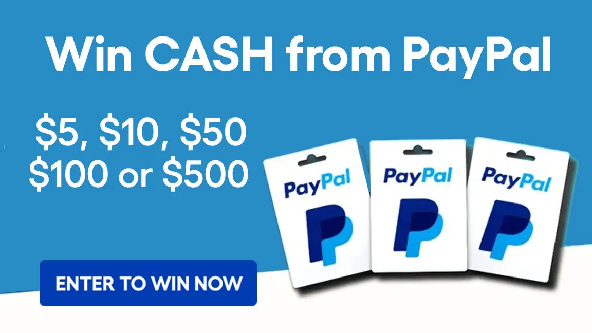 PayPal New Member Sweepstakes (108,000 Cash Prizes)