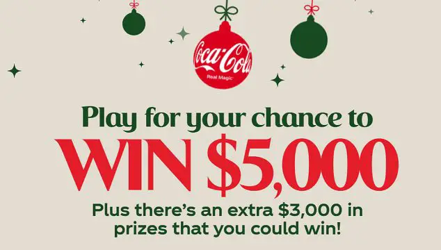Coca-Cola Taste The Holiday Magic Sweepstakes - Win $5,000!