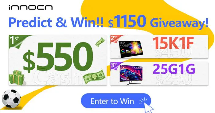 INNOCN Predict the World Cup Champion $1,150 Giveaway