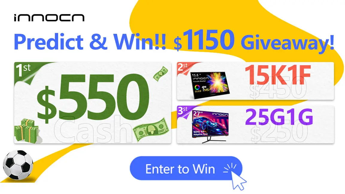 INNOCN Predict the World Cup Champion $1,150 Giveaway
