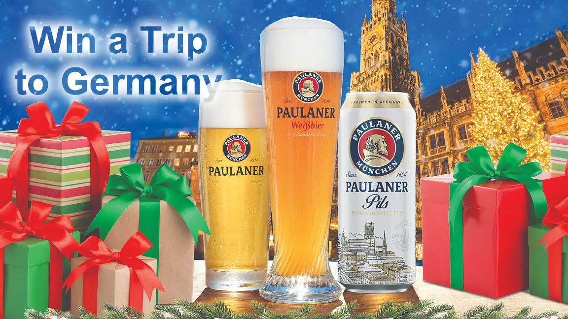Play the Paulaner Christkindlmarkt Advent Calendar Game daily and you could win a trip to a German Christkindlmarkt  (seasonal gift market) or other Paulaner gifts. Each week they will reveal a new prize. Click on the Paulaner advent calendar for a chance to win!