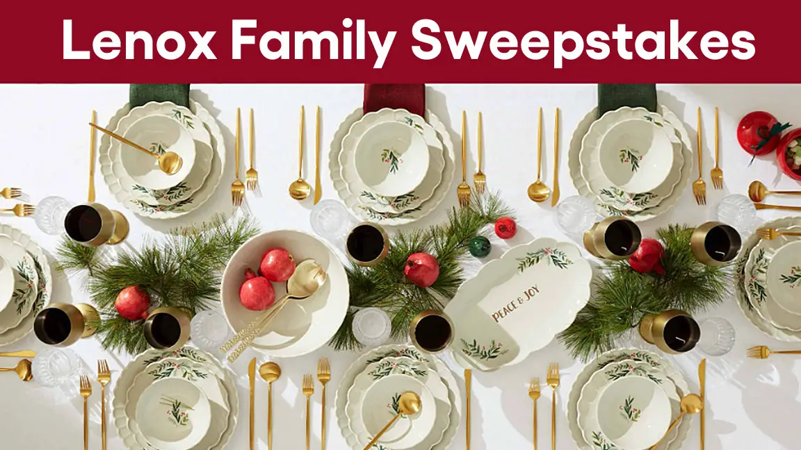 The holidays are all about family so here’s your chance to win gifts from the Lenox big family to yours! With prizes from Lenox, Oneida, kate spade new york, Hampton Forge, Reed & Barton, and Cambridge, the big winner will be able to set a festive table for 8. A prize valued at over $2,000