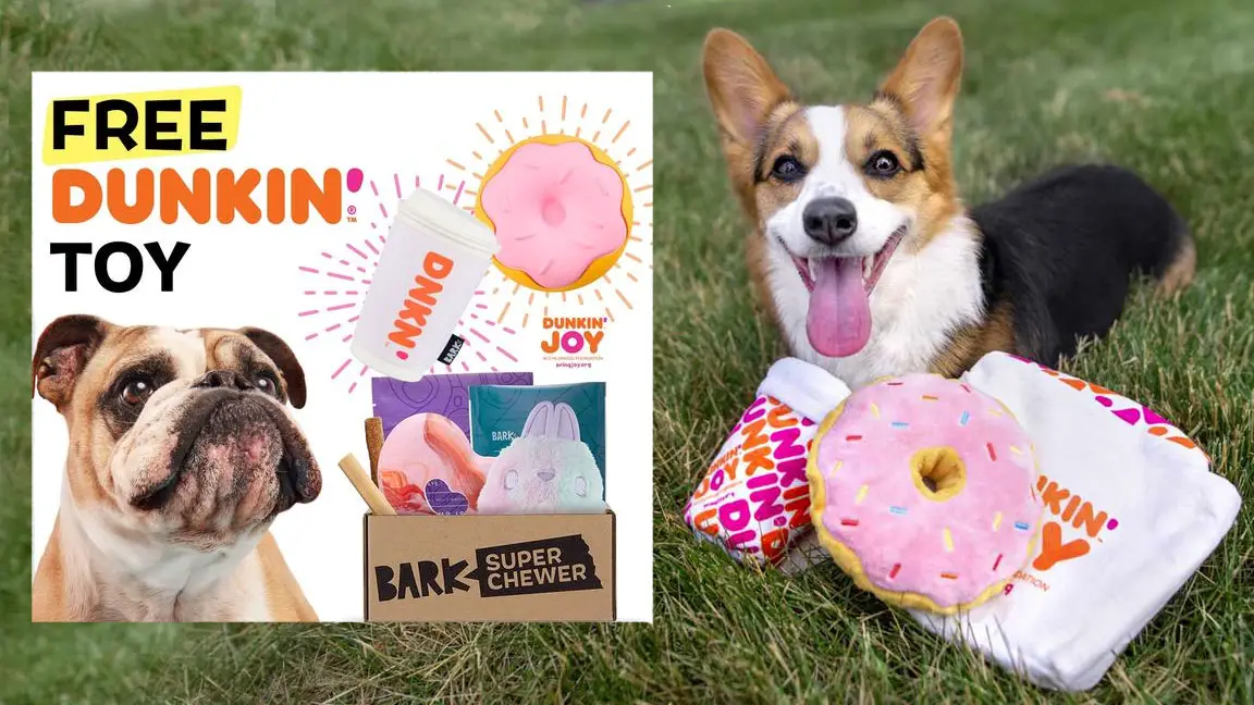 Play Bark’s Dunkin' match game and you'll be entered to win one of 205 Dunkin’ themed Bark pet prizes or a free annual subscription to BarkBox. BARK's line of dog toys are inspired by the Dunkin' and are now available to dog lovers who donate to the Dunkin' Joy in Childhood Foundation 