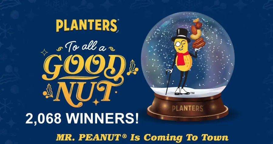 Planters Brand To All a Good Nut Instant Win Game (2,068 Winners)