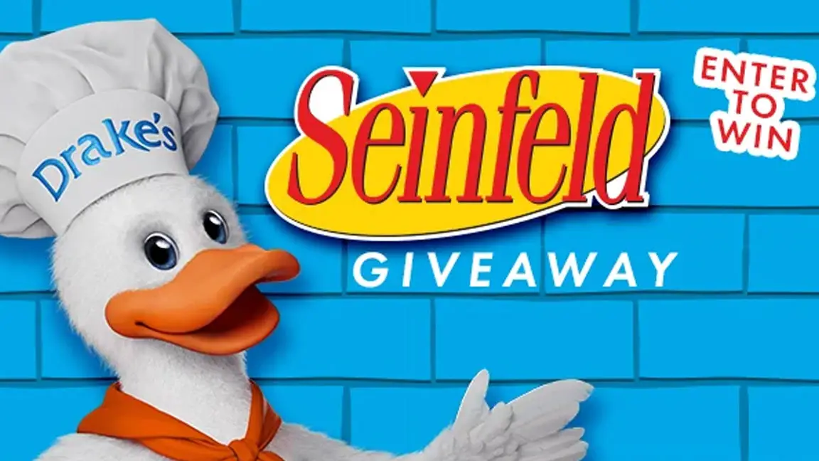 Enter for your chance to win in the Drake’s Cake Seinfeld Giveaway! Twenty (20) winners will have the chance to win an exclusive prize pack with Seinfeld merch, Ring Dings and Coffee Cakes. Winners will be notified by the email provided at time of entry.