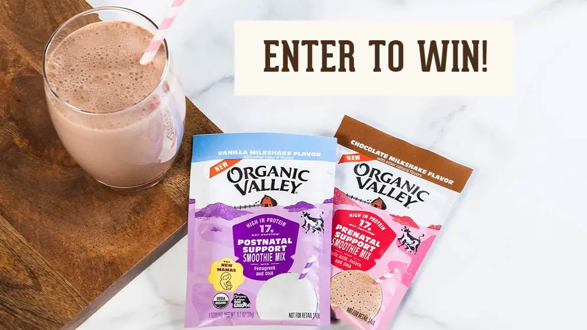 Play the Organic Valley Goodness in Every Scoop Instant Win Game daily - 1,000 lucky winners will receive FREE samples of Organic Valley's NEW pre- and postnatal support smoothie mixes sent straight to their door!