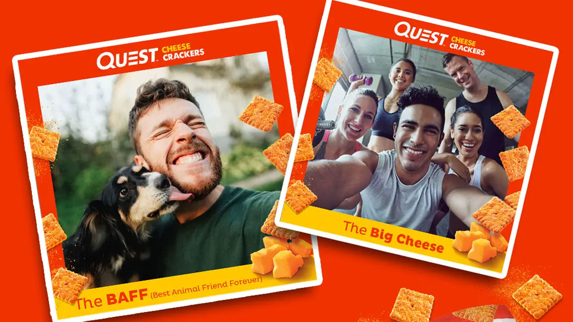 Celebrate Your Big A-Cheese-Ment with Quest Nutrition! Quest is celebrating the arrival of Quest Cheese Crackers, so they want to see your cheesiest smiles! Upload a photo of your moment of cheesiness and select the frame that matches it. Prizes include exclusive Dim Mak Collection x Quest Cheese Crackers shirt and more!