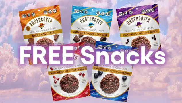 Enter for your chance to win a coupon for a FREE 2-ounce bag of Undercover's Chocolate Quinoa Crisps!!! Undercover Snacks is the manufacturer of insanely delicious, crazy crispy, gluten-free, allergy friendly Chocolate Quinoa Crisps. Discover the perfect snack! #healthyindulgence