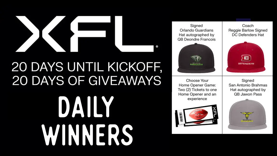 The 2023 XFL season is 20 days away from kickoff which means a giveaway a day for the next 20 days. Prizes include coach & player signed hats, home opener game tickets including an experience and other awesome XFL merchandise. Experience more football with the XFL.