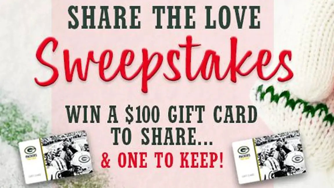 Green Bay Packers Valentine’s Day Gift Card Sweepstakes