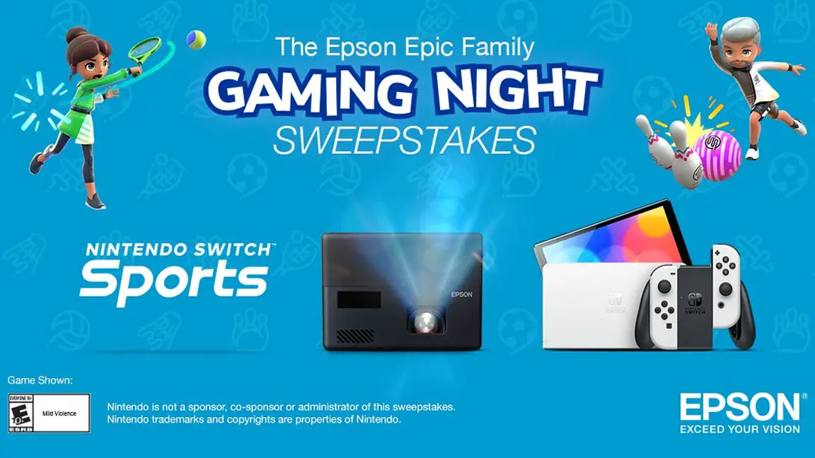 Epson Epic Family Gaming Night Sweepstakes (30 Winners)