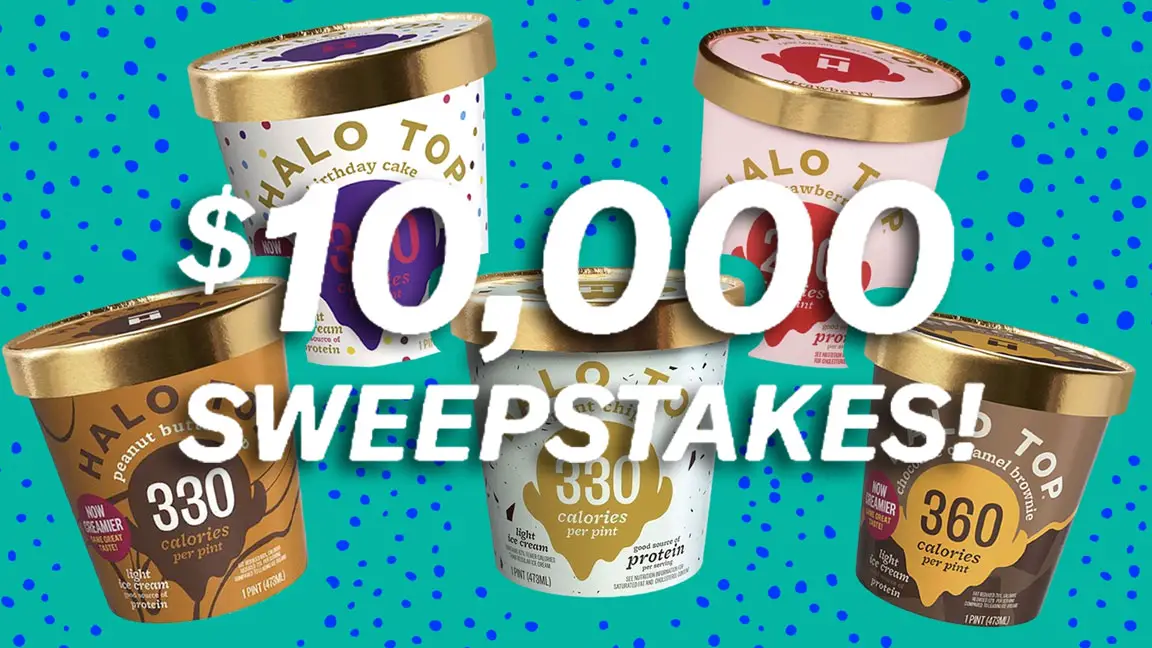 Enter the Halo Top “Goal Getter” Sweepstakes daily through March 31st and you could win $10,000 in cash! #HaloTopGoalGetter Everyone who enters for seven days will get a Free Halo Top coupon. There are also over 6,100 other prizes be won