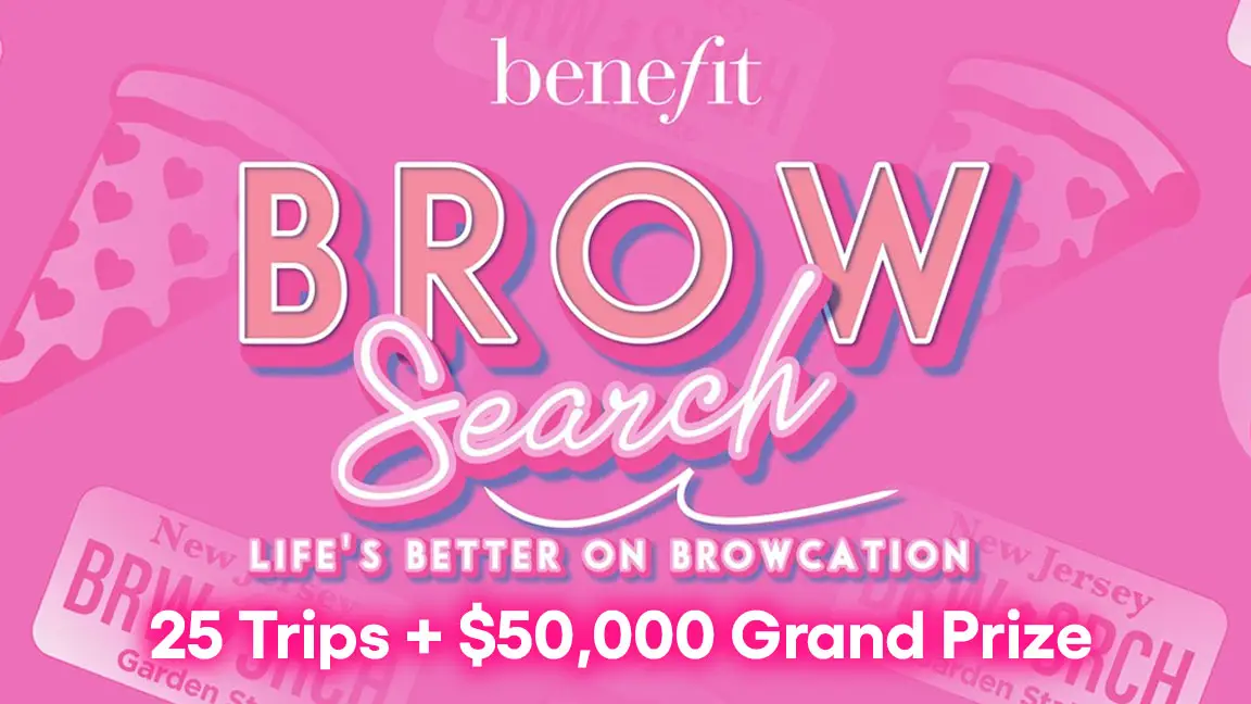 Do you have the best brows in town? Show them off and you could win a trip to Benefit Brow Search "Browcation" in Wave Resort in Long Branch, New Jersey PLUS a shot at $50,000 cash prize! #benefitcosmetics