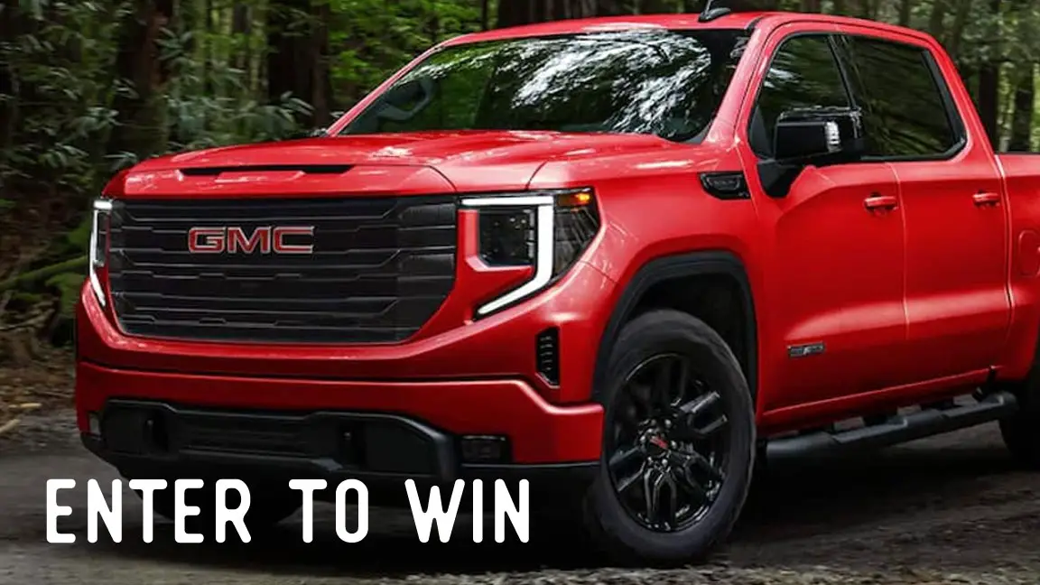 Enter for your chance to win a 2023 GMC Sierra 1500 4WD Crew Cab AT4 with a bed packed with all the outdoor gear you need valued at over $89,000 from Sportsmans Warehouse.