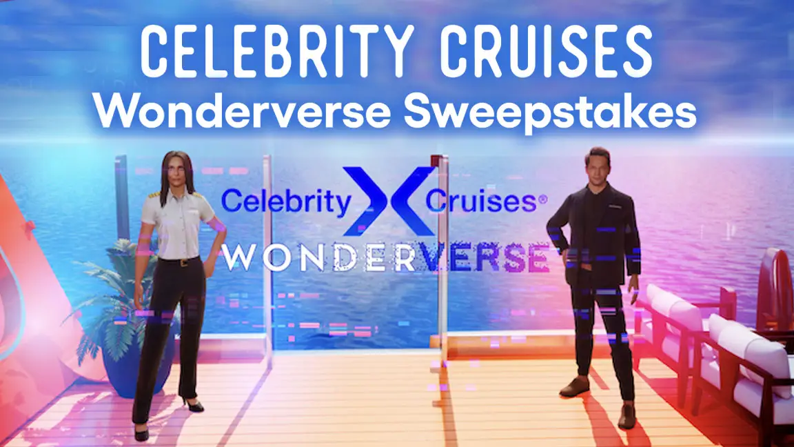 Celebrity Cruises Wonderverse Sweepstakes is Giving away 7 Cruises in 7 Days! Explore the virtual world of the Celebrity Wonderverse℠ for chances to win a vacation aboard one of our Relaxed Luxury℠ resorts at sea. Now through Sunday, March 26th we're giving away seven award-winning cruises in seven days—complete with round-trip flights—and every day offers new chances to win. Log in, find the daily Easter Egg clue, and share it on social.