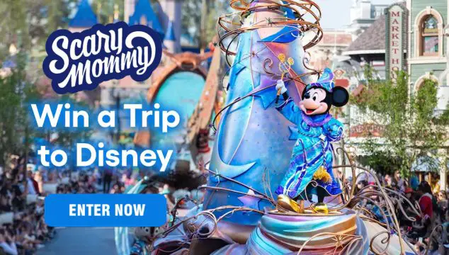 Scary Mommy is partnering with Disney to give you the chance to win a trip for four to Walt Disney World Resort that includes four 5-day part passes, hotel, treats baskets, $500 Disney gift card and more.