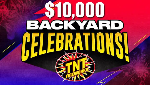 Enter for your chance to win $10,000 from TNT Fireworks. Celebrate with us! This year, one lucky winner will receive $10,000 from America’s #1 brand in fireworks! Enter to win today. 