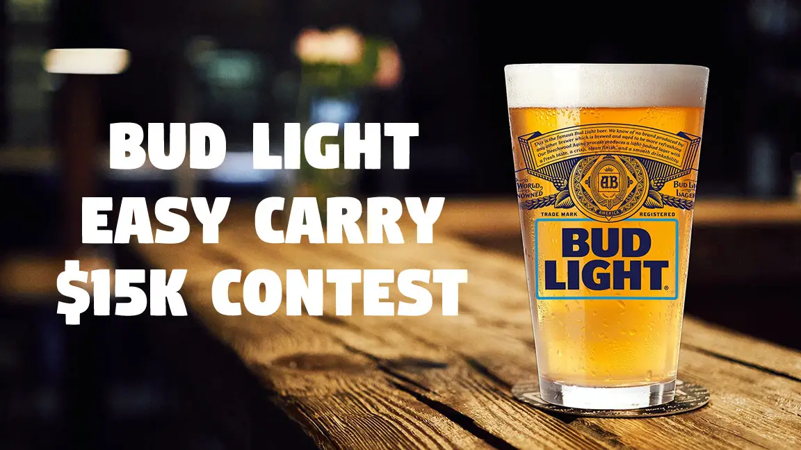 Enter for your chance to win $15,000 by showing @BudLight how many Buds YOU can carry​. Just grab a round, take a video, and post it using #EasyCarryContest for a chance to win. So don't wait, try it out at the bar later today