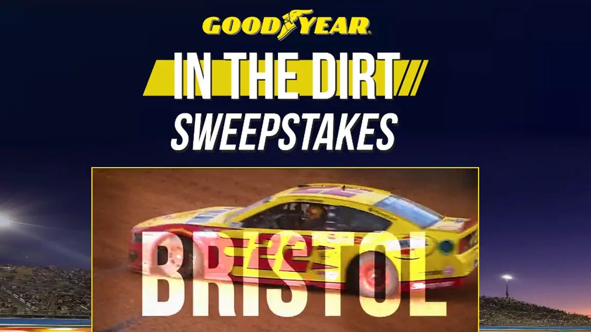 FOX Sports & Goodyear are teaming up to send one lucky grand prize winner and a guest to experience dirt track racing in Bristol, TN. Enjoy a meet & greet with NASCAR on FOX Talent, a behind the scenes tour of both FOX and Goodyear’s broadcast and race set up, a tire from the winning team, plus the opportunity to take a ride in the Goodyear Blimp