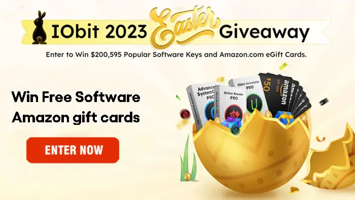 The IObit Easter Instant Win Game for your chance to win prizes including Amazon gift cards, a free year of Driver Booster Pro, Advanced SystemCare Pro, IObit Uninstaller Pro keys. Play the lucky eggs game on the giveaway page, that's all, very easy. It's an instant win.