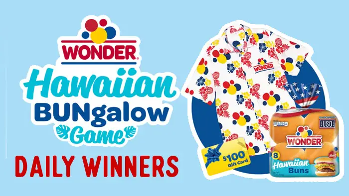 Enter the Wonder BUNgalow Game Giveaway daily for a chance to win a Daily Prize BUNdle, with a $100 VISA gift card and a Wonder Hawaiian shirt!