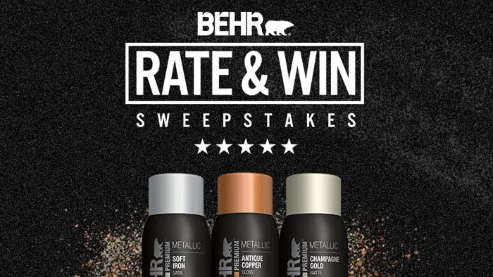 Behr Rate & Win Sweepstakes - Win a $1,000 Home Depot Gift Card!