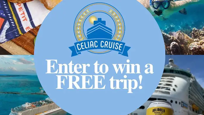 Enter for your chance to win a Caribbean Celiac Cruise, operated by Royal Caribbean Cruise Lines. Imagine a truly worry-free vacation experience...Look no further than Celiac Cruise with an incredible, gluten-free cruise vacation experience, while providing an educational, cohesive community of togetherness. Celiac Cruise offers sailings around the world in partnership with Royal Caribbean International and AMAWaterways.
