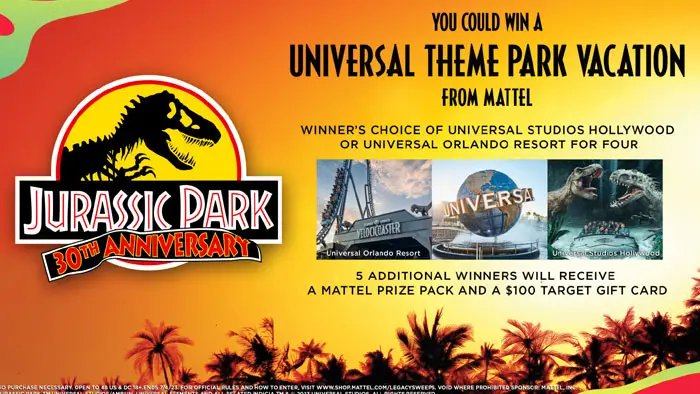 Win a Jurassic Theme Trip to Universal Resort from Mattel