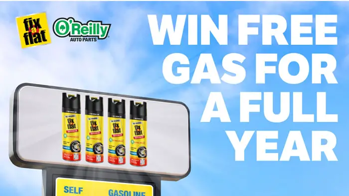 Fix-a-Flat and O’Reilly Auto Parts Team Up to Give Away Free Gas for One Year