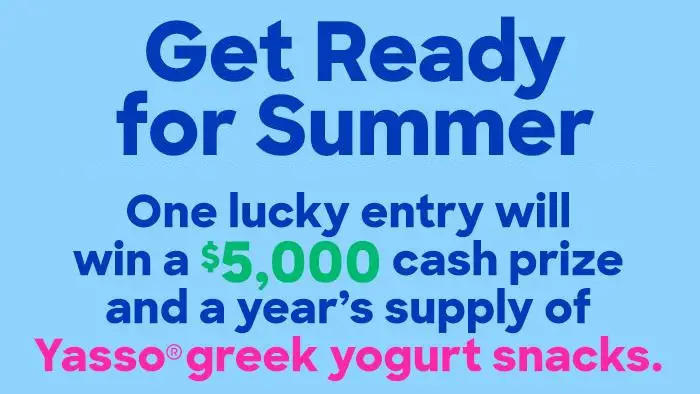 Share your favorite summer activities to enter Live With Kelly & Mark Feelin' Good for Summer Week Inbox Sweepstakes for your chance to win $5,000 in cash plus a one year supply of Yasso product coupons
