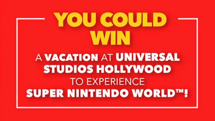 Enter for your chance to win a trip for four to Universal Studios Hollywood where you could experience the new SUPER NINTENDO WORLD™, now open! Let loose in this incredible, colorful land of play featuring the groundbreaking ride, Mario Kart™: Bowser’s Challenge, along with imaginative interactive areas, themed shopping and dining.