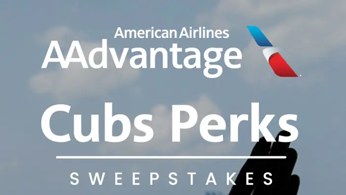 Enter for your chance to win a trip for two to a Chicago Cubs away game! American Airlines is celebrating the monumental moments in Cubs fandom by rewarding fans with once-in-a-lifetime Cubs Perks prizes & American Airlines travel rewards.