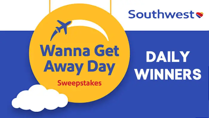 This week is jam-packed with prizes from Southwest Airlines . Make sure to play the Southwest Airlines Wanna Get Away Day Instant Win Game every day for your chance to win big! 