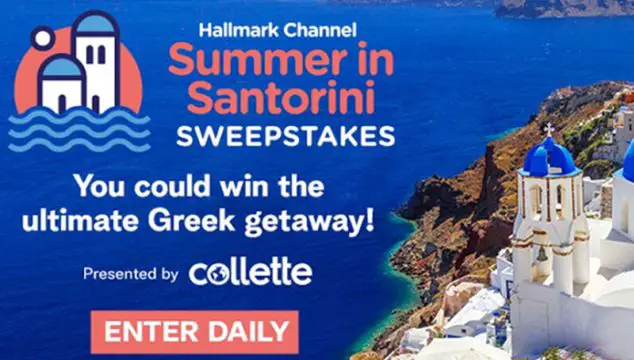 Enter for your chance to win a 16-day trip for two to the Islands of Greece with Collette Tours and the Hallmark Channel. Enter daily for a chance to win the ultimate Greek getaway! Watch the video below and then complete your entry.
