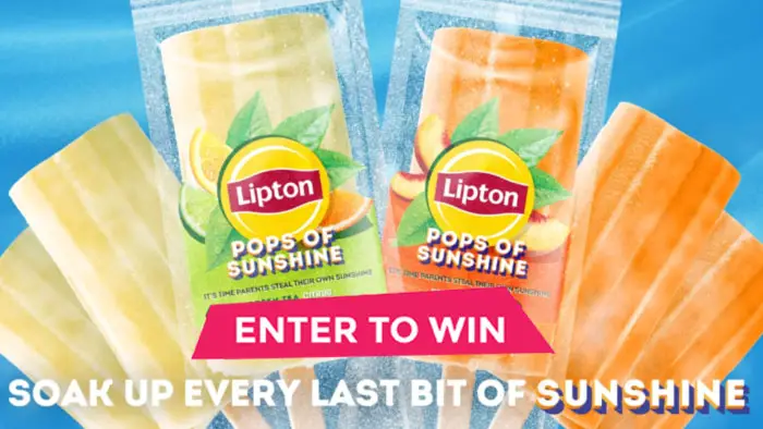 Comment your favorite throwback summer pastime with #liptonpopsweeps for a chance to win the limited-edition frozen pops and stay tuned for more to come from Lipton Iced Tea and T-Pain throughout the summer.  Lipton is setting the vibe for the summer, Lipton Iced Tea and T-Pain are partnering to introduce the first-ever "Pops of Sunshine", frozen iced-tea flavored pops to melt away the stress of hectic summer schedules. 
