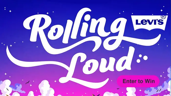 Enter for your chance to win a trip for two to Rolling Loud® Miami this July where you will participate in a 1:1 Design session and receive a customize Levi's® Rolling Loud® Trucker Jacket at the Levi's® hosted experience during the event