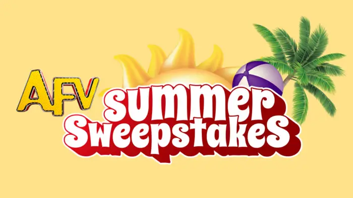 Upload a funny video to the America's Funniest Home Videos (AFHV) website for your chance to win a limited edition AFV Beach Towel! Plus all videos submitted are still eligible to be featured on the show and win $100,000! With only 500 towels created, this limited edition item is not available for purchase!