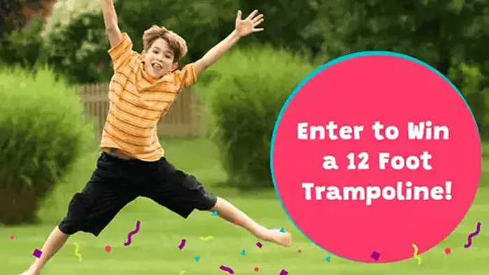 Enter for your chance to win a SkyBound 12FT Trampoline with Enclosure.  The SkyBound Stratos 12ft trampoline lasts even longer with its weather-resistant foam, which has a lifespan that's up to three times longer