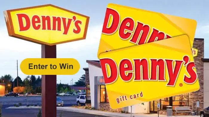 Enter Denny's 70th Anniversary Everyday Giveaway daily for your chance to win a $25 Denny's Gift card. A new winner will be chosen each day through October. For the next 70 days, one lucky diner-lover will be selected everyday to win a $25 Denny's gift card.