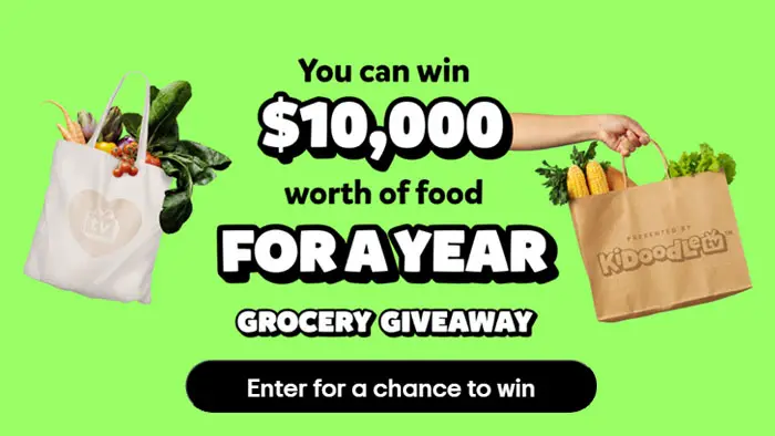 The Kidoodle.TV Grocery Giveaway - $10,000 in Free Groceries!