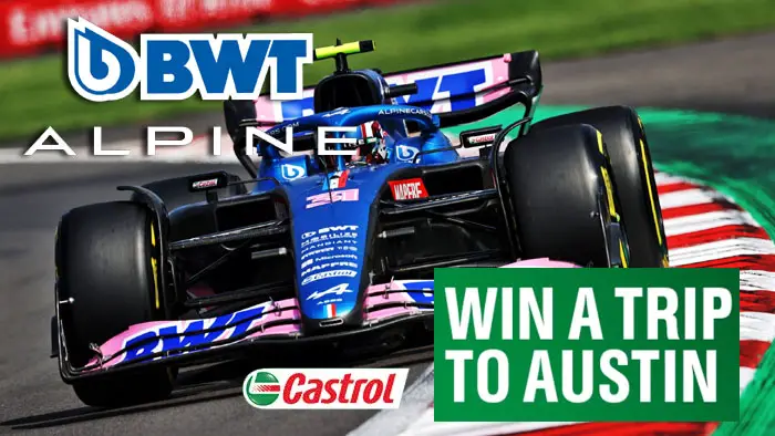 Enter for a chance to win an incredible experience with the BWT Alpine F1® Team in Austin, Texas. This once-in-a-lifetime opportunity so make sure you enter for your chance at excitement