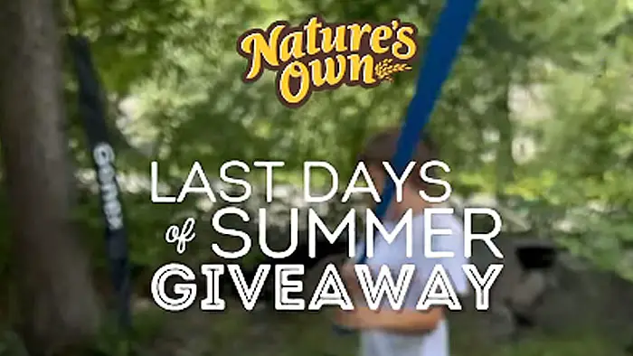 Want to take your movie nights to the next level? Enter Nature’s Own Last Days of Summer Giveaway for a chance to win an outdoor movie projector with screen and other goodies to take your cinematic experience to the next level. 