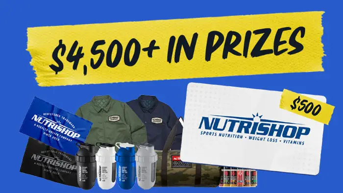 Nutrishop 20-Year Giveaway Sweepstakes - $4,500 in Prizes!