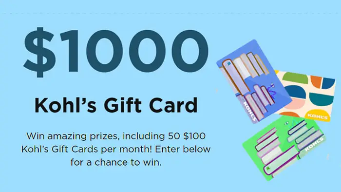 Kohl's Back to School Sweepstakes - Win Free Gift Cards!