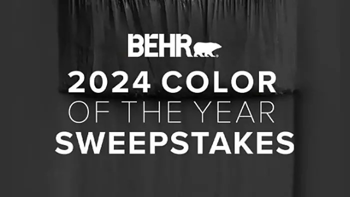 It's time for BEHR's 2024 Color of The Year Sweepstakes. To celebrate the color of the year, Cracked Pepper, BEHR is giving their Instagram followers five chances to win $10k!