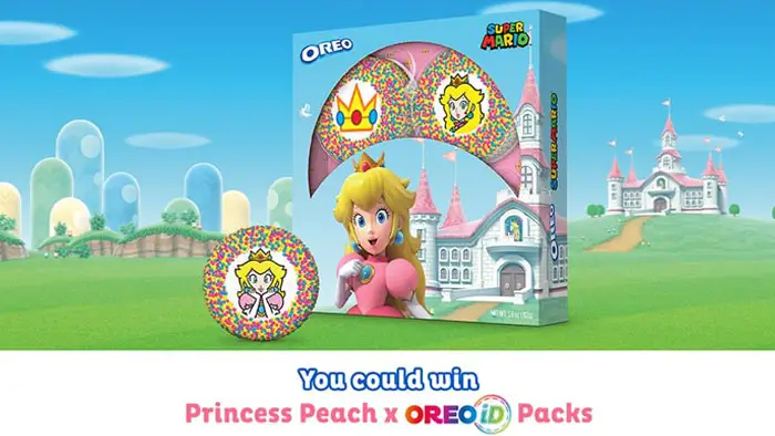 Enter for your chance to win one of 5,000 Oreo Princess Peach cookie packs. The Limited-Edition Princess Peach is here and OREO is celebrating with special Princess Peach OREO cookies! Enter now and you could win a pack!