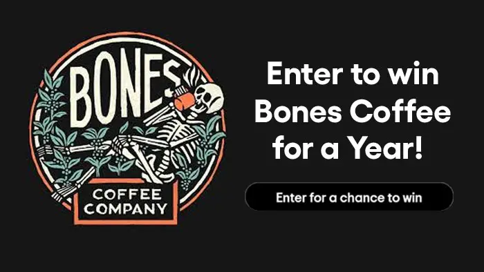 Bones Coffee Free Coffee For A Year Sweepstakes